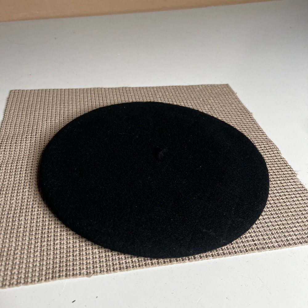 Le Petit Basque Heritage Black Wool Beret Made in France Hat
